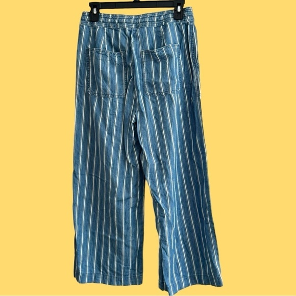 American Eagle Wide Leg Striped Pants with Elastic Tie Waist Size 2 - Picture 4 of 9